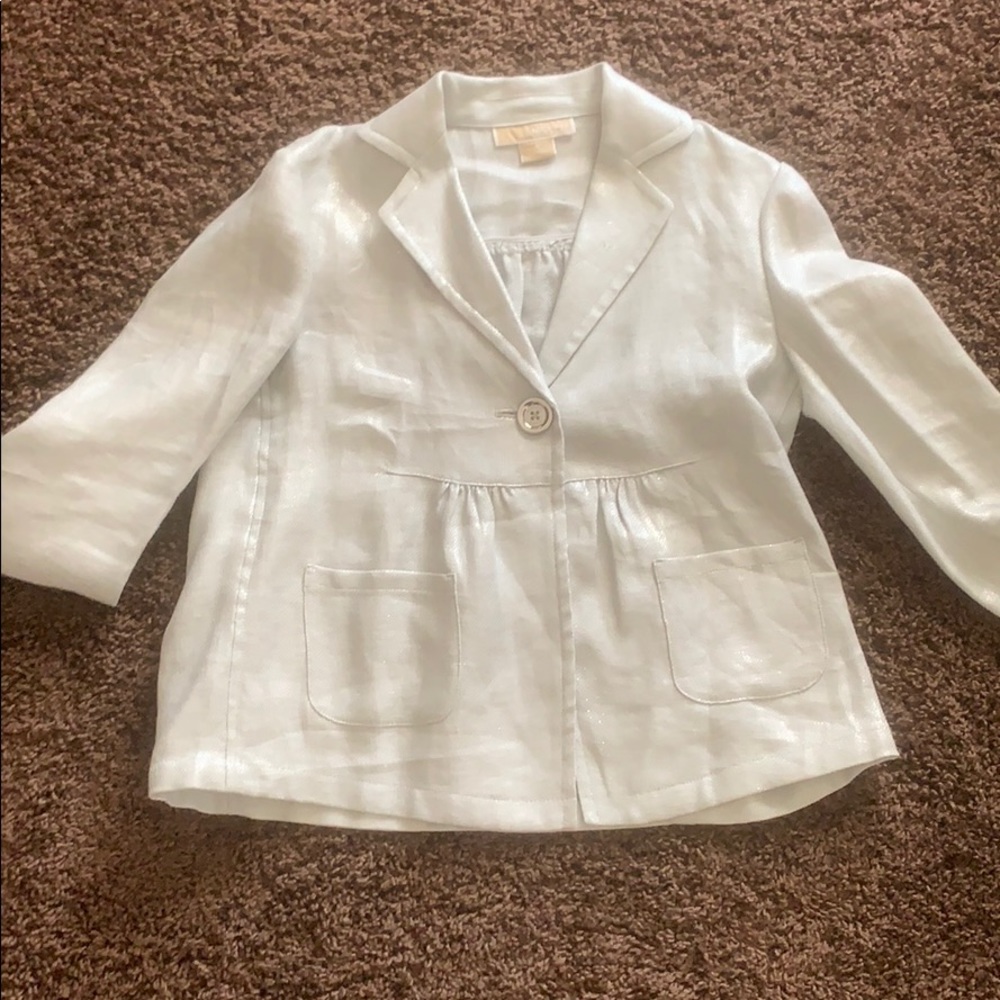 Michael Kors light blue linen jacket